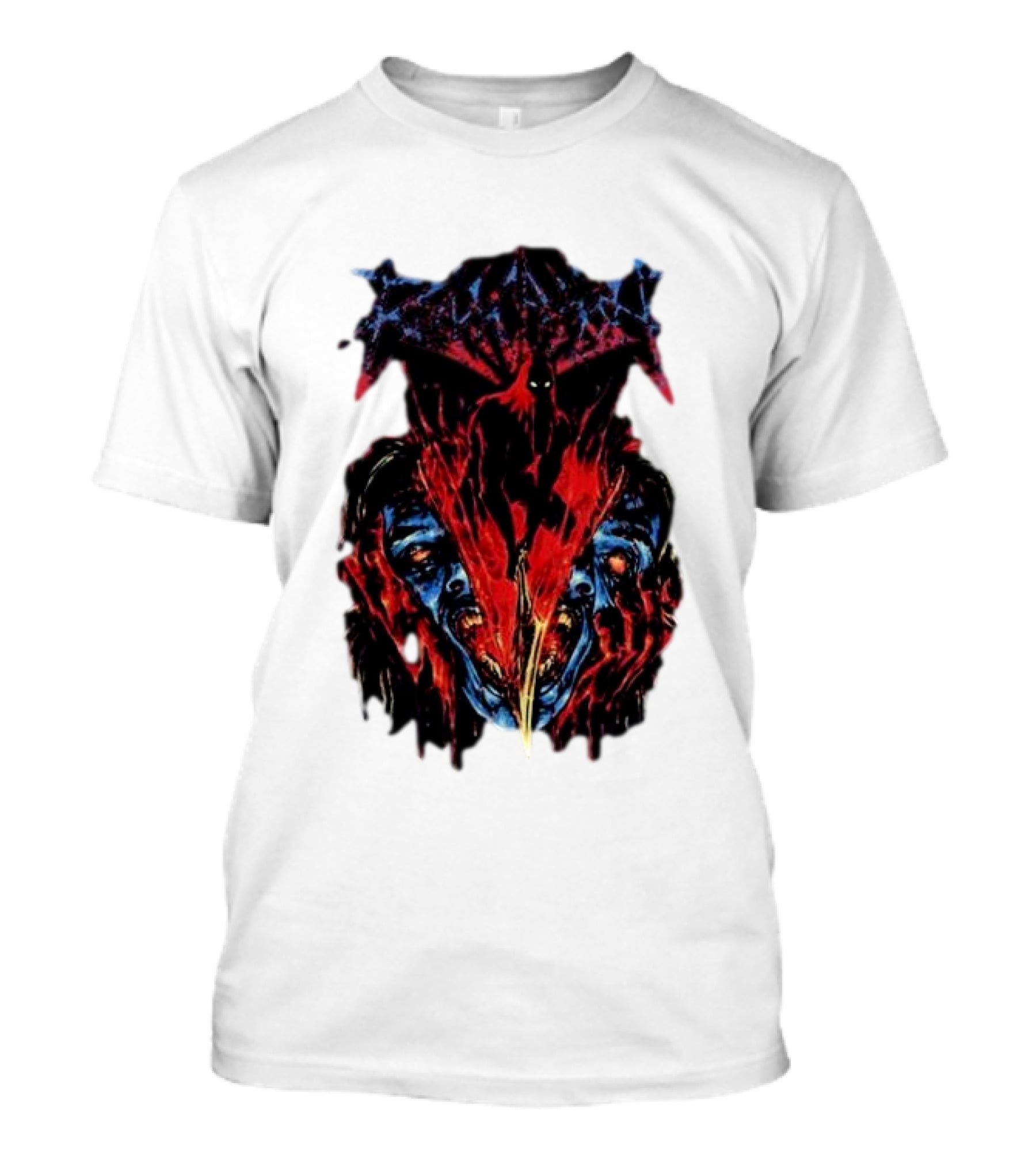 Revocation Nihilistic Violence Album Art Two Colossal Colorful Faces T-Shirt