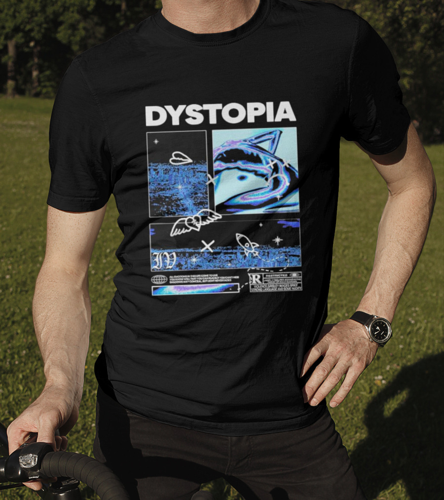 Dystopia Ivoxygen All Emotions In Ties Life Come To Live Shadows May Conceal But Light Never Fades Restricted T-Shirt