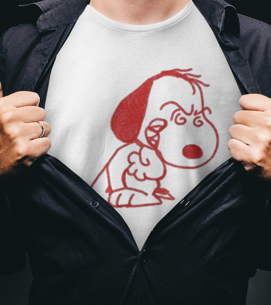 Evil Angry Snoopy Drawing T-Shirt