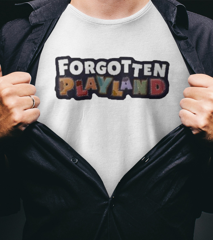 FORGOTTEN PLAYLAND Colorful Letter Patch T-Shirt