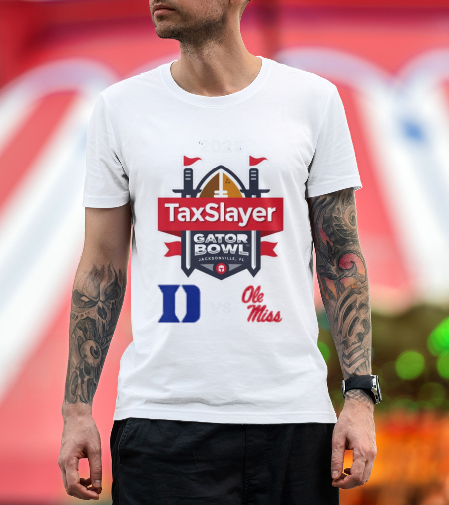 2025 Taxslayer Gator Bowl Duke vs Ole Miss Jacksonville T-Shirt