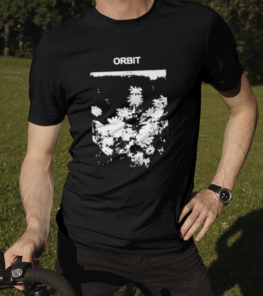 Orbit Flowers White Silhouettes T-Shirt