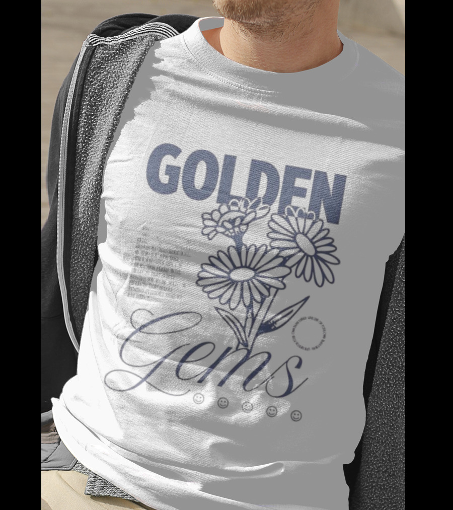 Golden Gems Smiley Daisy Manifesto T-Shirt