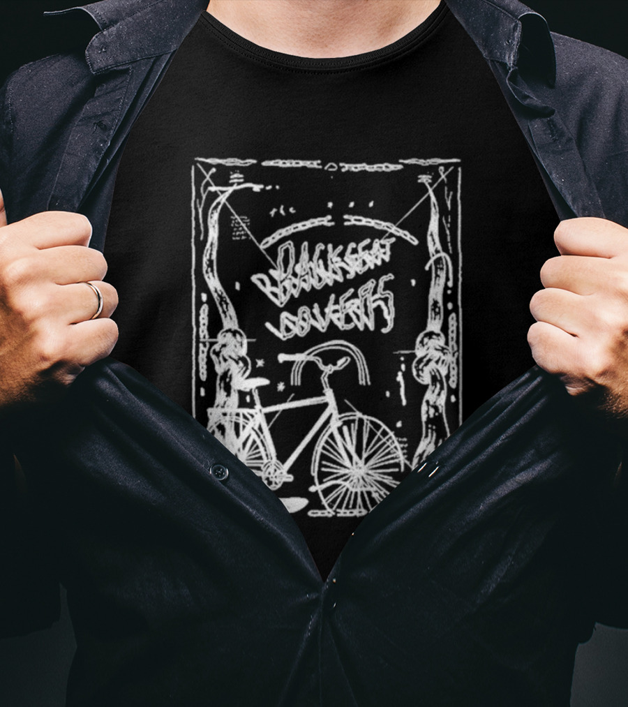 Backseat Lovers Spooky Bike In Enchanted Forest Frame T-Shirt