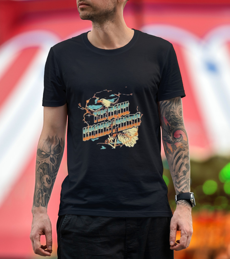 The Devil Wears Prada Bald Eagle Electric Orange and Blue T-Shirt