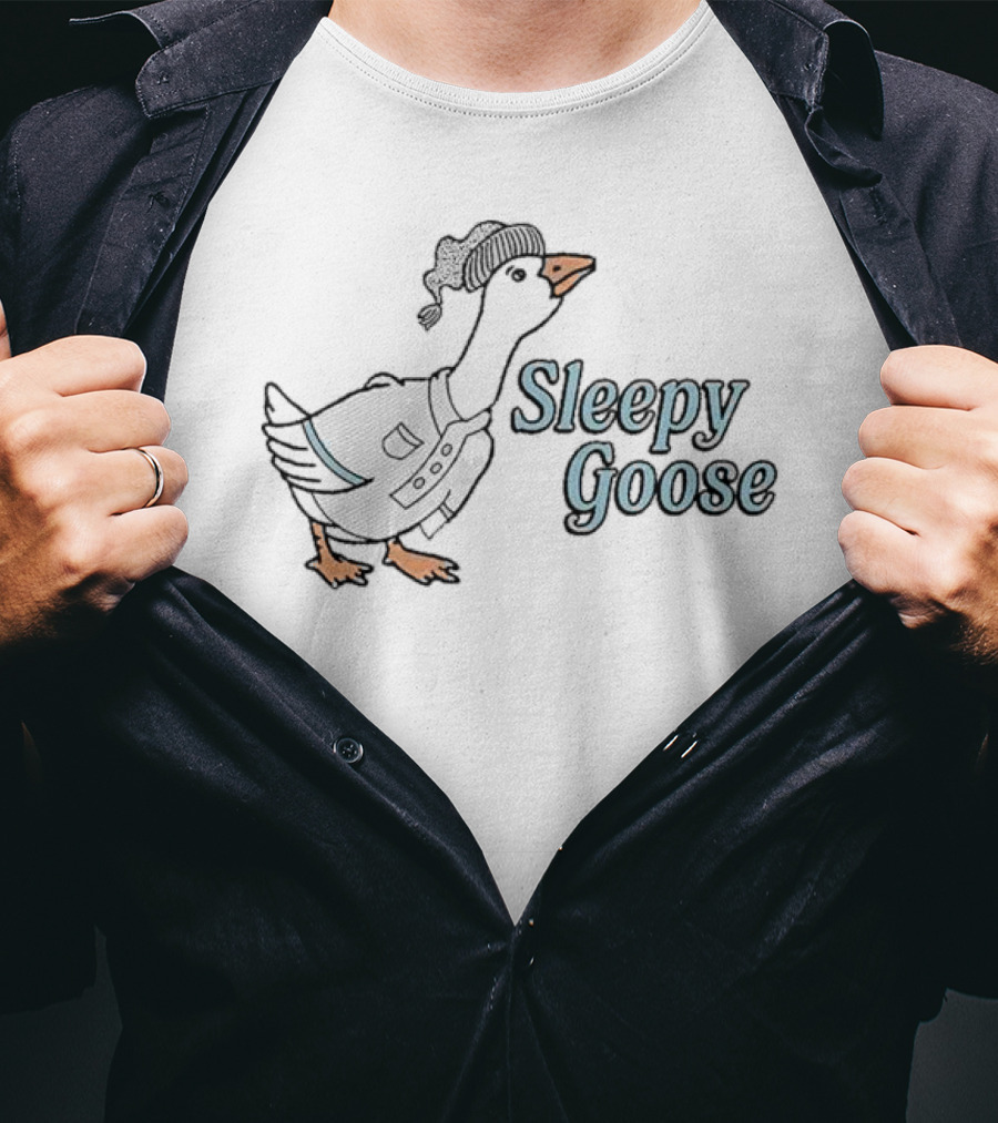 Sleepy Goose In Nightcap And Pajamas T-Shirt