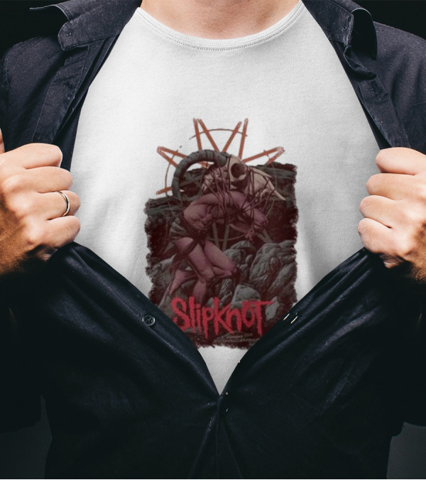 Slipknot Dec 8, 2024 Stuttgart Germany Tour Climber Masked Figure T-Shirt