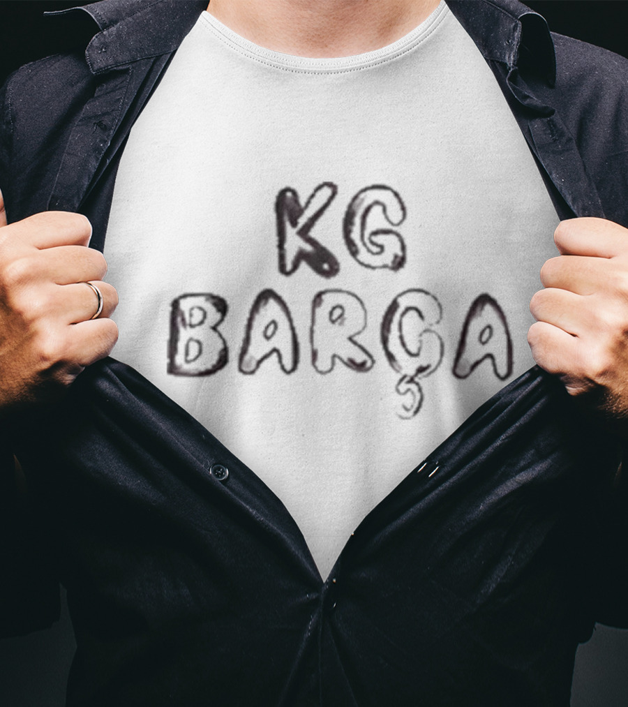 Kg Bargca Barcelona Comic Style Playful Font T-Shirt