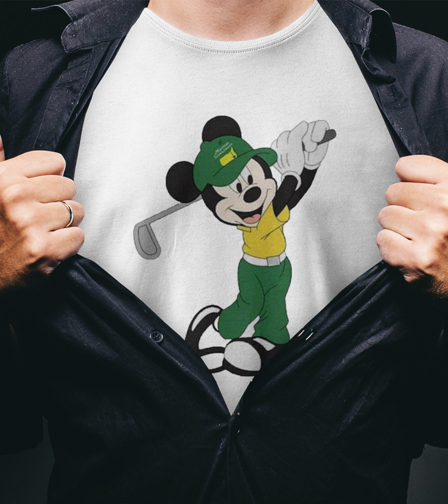Mickey Mouse Golf Masters Tournament Iconic Swing T-Shirt