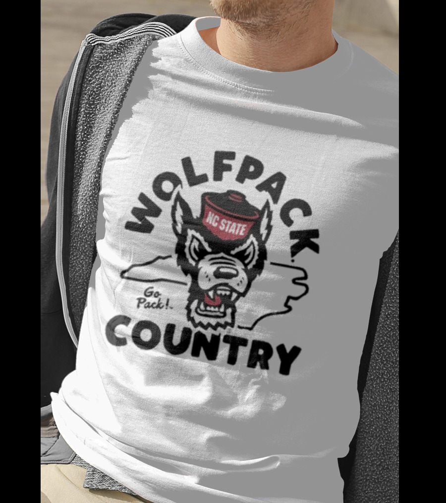 NC State Wolfpack Country Go Pack Wolf Head T-Shirt