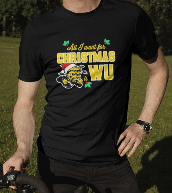 All I Want For Christmas Is Wu Santa Shocker Character WSU Holiday T-Shirt