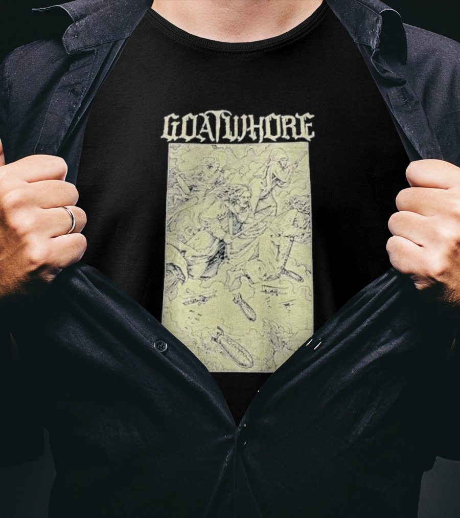 Goatwhore Band Illustration With Mythical Figures And Creatures T-Shirt