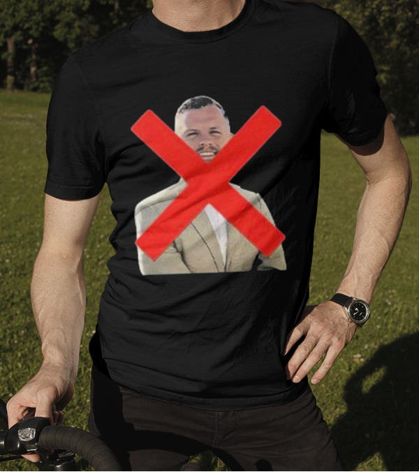 Eliot Shorr-parks Click Bait King Red Crossed Image T-Shirt
