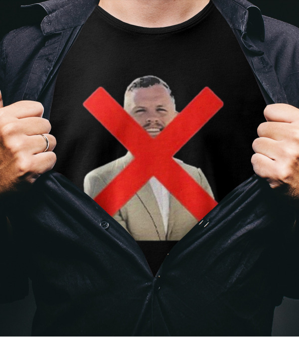 Eliot Shorr-parks Click Bait King Red Crossed Image T-Shirt