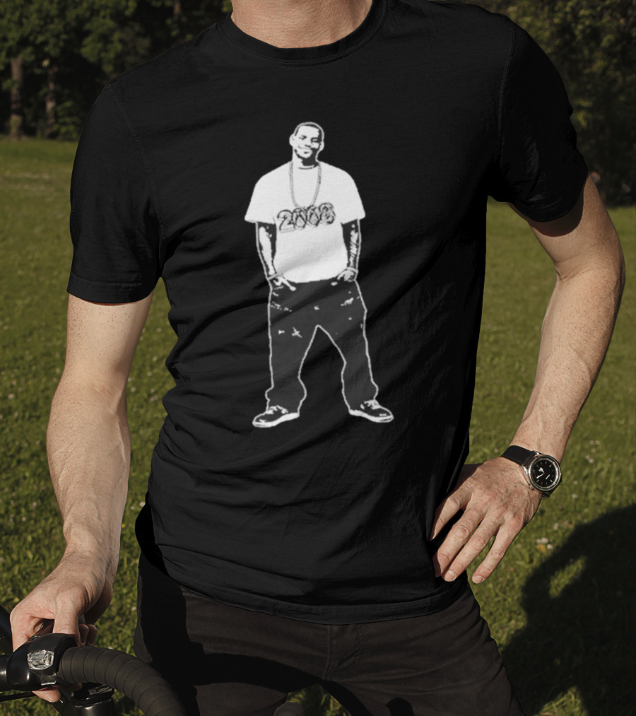 Le8ron 2008 Basketball Icon With 2008 Chain T-Shirt