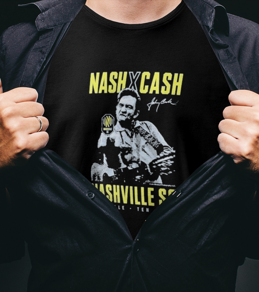 Nash X Cash Nashville SC Johnny Cash Nashville TEN USA T-Shirt