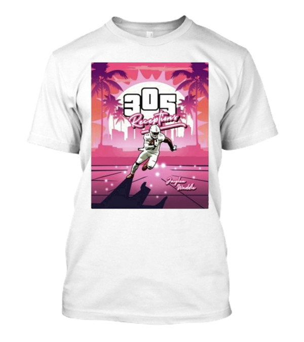 305 Receptions Jaylen Waddle Miami Football T-Shirt
