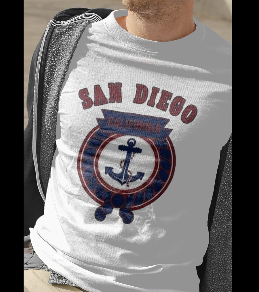 San Diego California Anchor Emblem T-Shirt