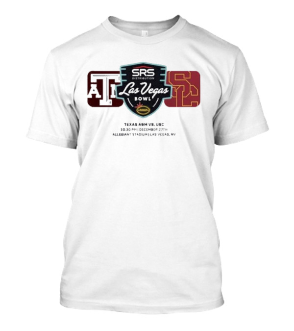 Texas A&M Aggies Vs USC Trojans Las Vegas Bowl December 27th 2024 Allegiant Stadium NV T-Shirt