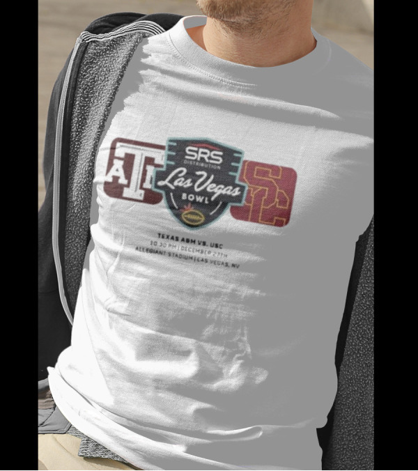 Texas A&M Aggies Vs USC Trojans Las Vegas Bowl December 27th 2024 Allegiant Stadium NV T-Shirt