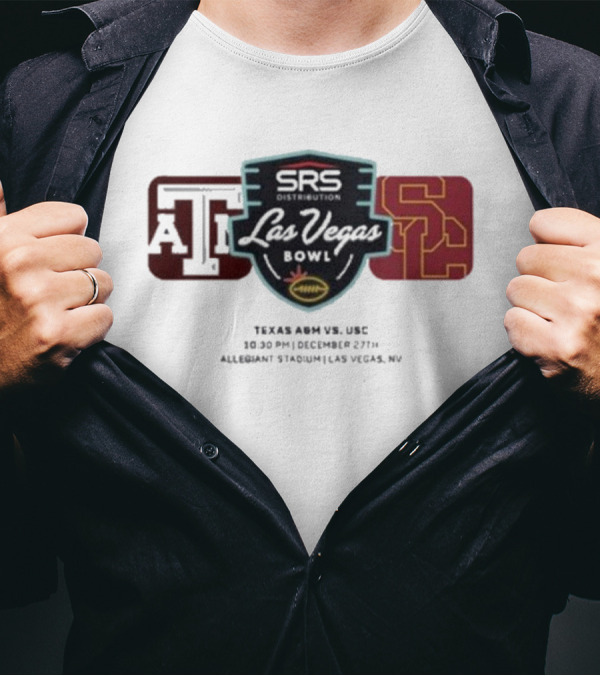 Texas A&M Aggies Vs USC Trojans Las Vegas Bowl December 27th 2024 Allegiant Stadium NV T-Shirt
