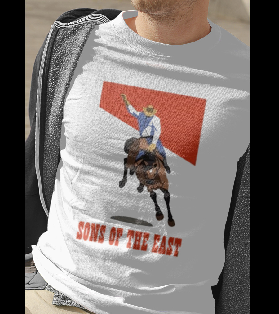 Sons Of The East Cowboy Riding Bucking Horse T-Shirt