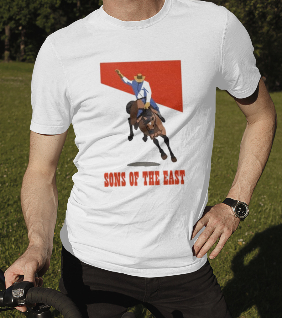 Sons Of The East Cowboy Riding Bucking Horse T-Shirt