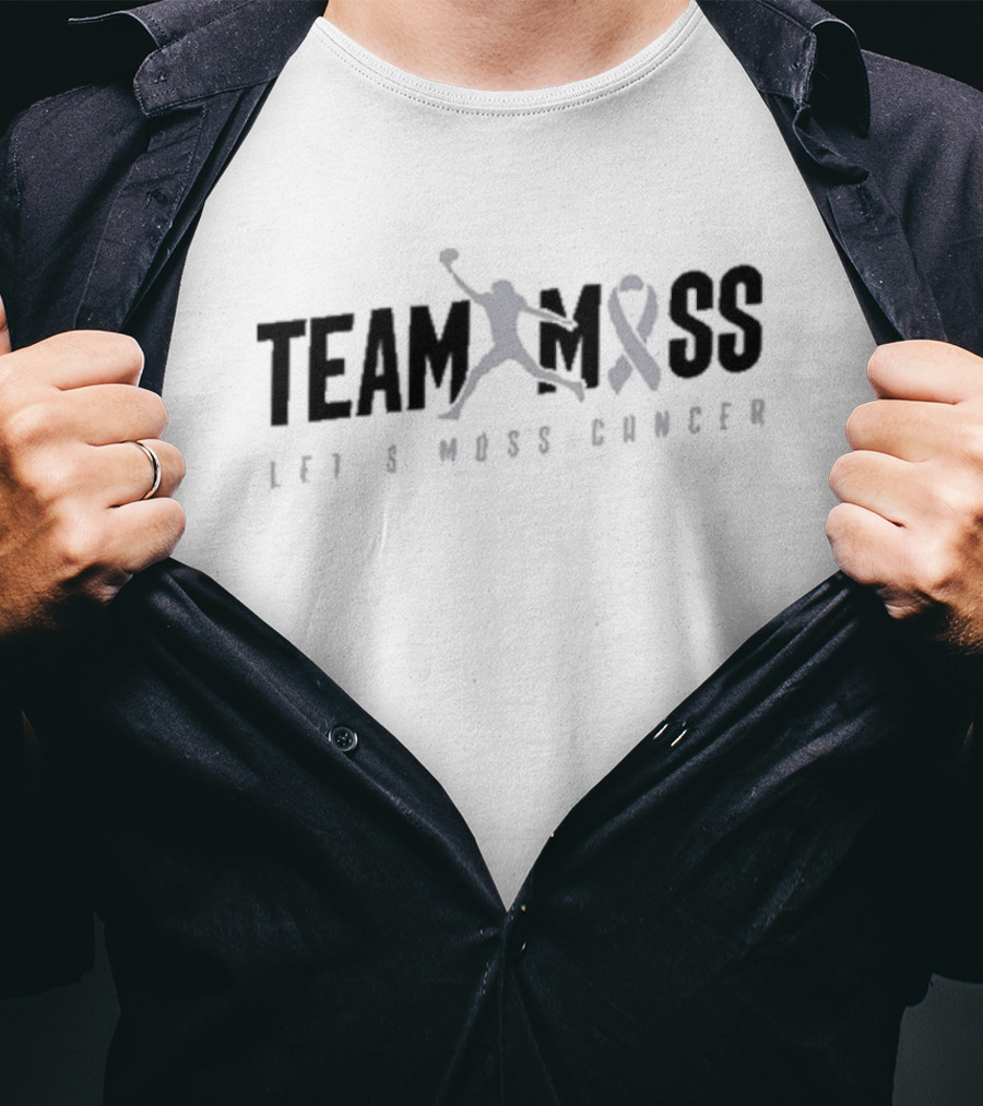 Team Moss Athlete Silhouette Let's Moss Cancer Cancer Awareness T-Shirt