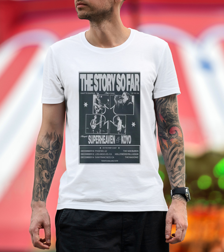 The Story So Far Superheaven Koyo West Coast Tour December I Want to Disappear T-Shirt