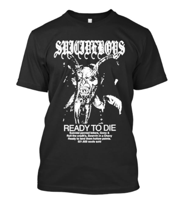 SUICIDEBOYS READY TO DIE Suicidal Penned Letters $21,659 Souls Sold T-Shirt