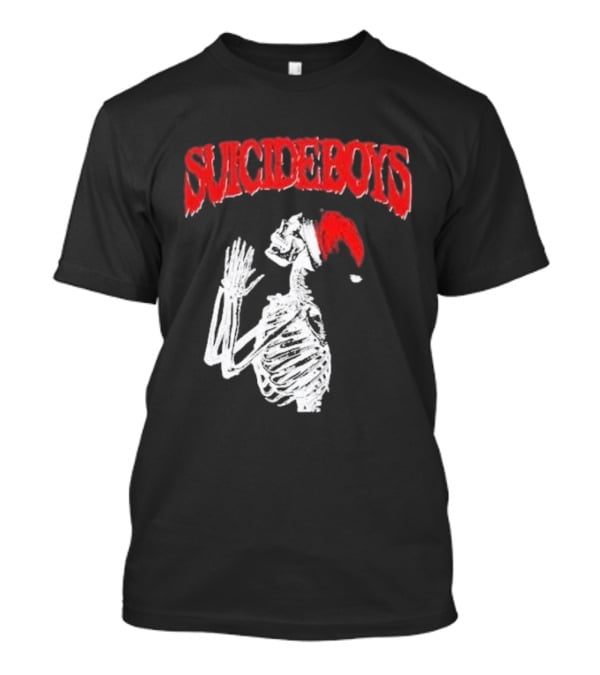 SUICIDEBOYS Skeleton Santa Hat T-Shirt
