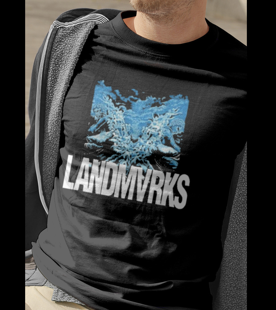 Landmvrks The Darkest Place I’ve Ever Been Album Cover Art Dual Blue Figures T-Shirt