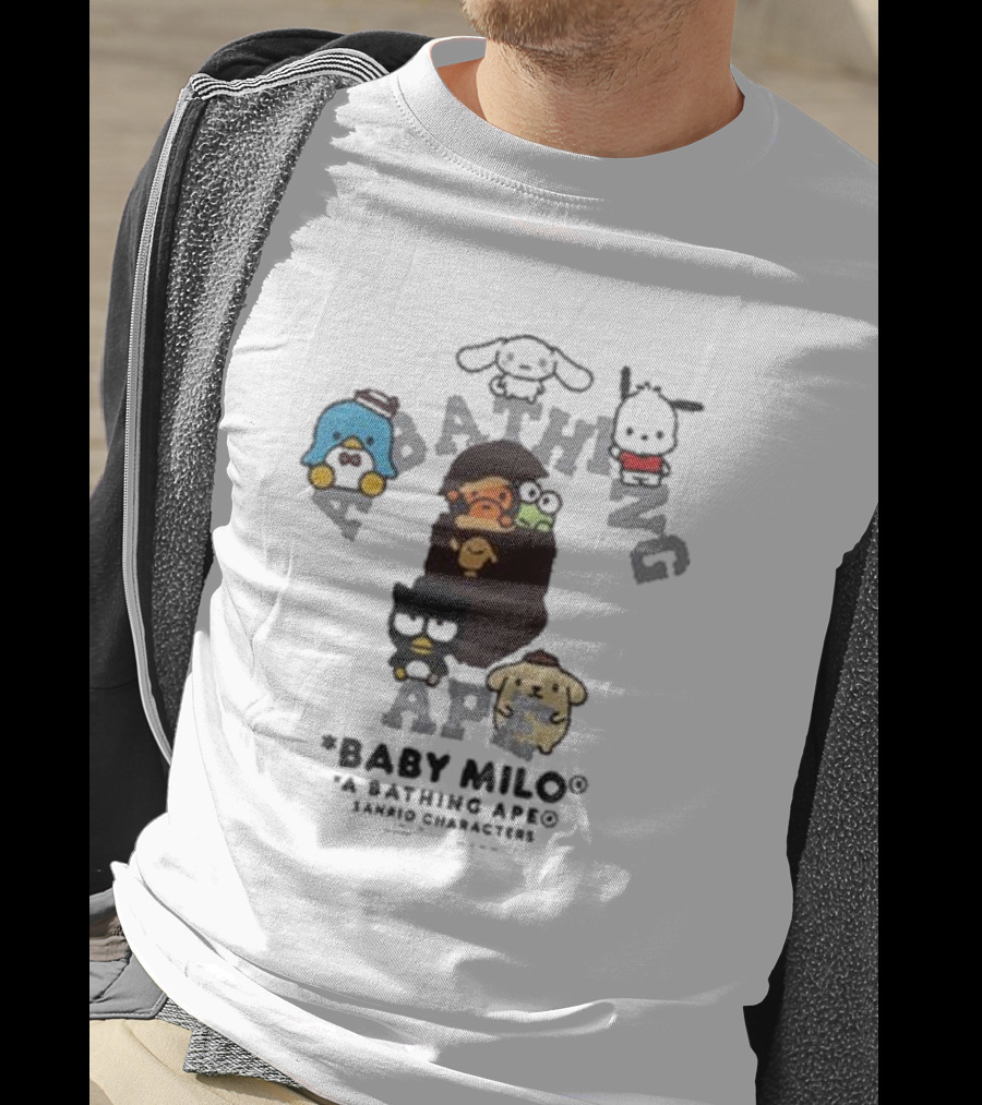 Baby Milo A Bathing Ape With Sanrio Characters Collaboration T-Shirt