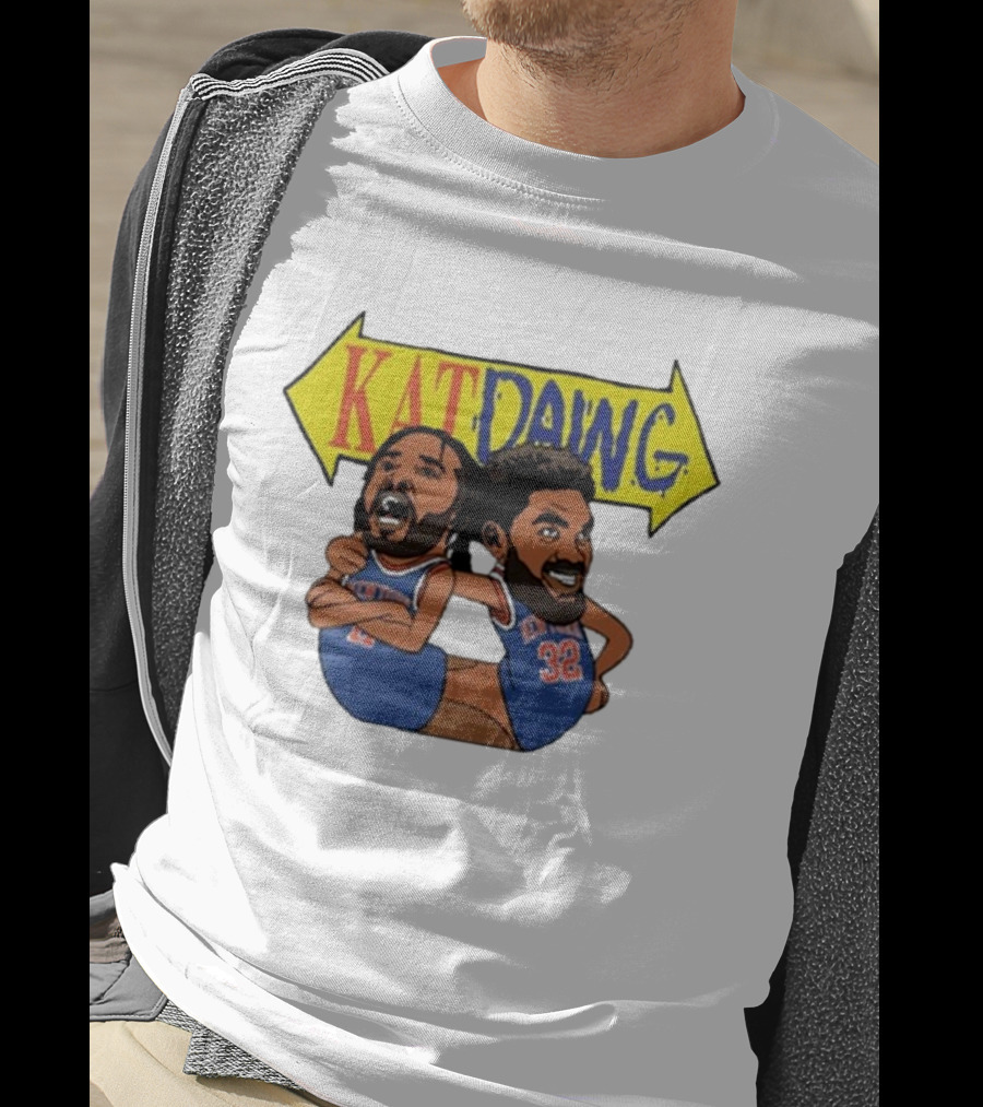 Big Knick Energy Kat Dawg Basketball Cartoon Duo T-Shirt