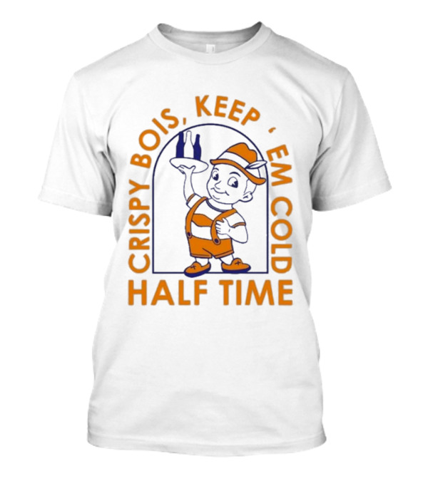 Crispy Bois Keep 'Em Cold Half Time Bartender Character T-Shirt