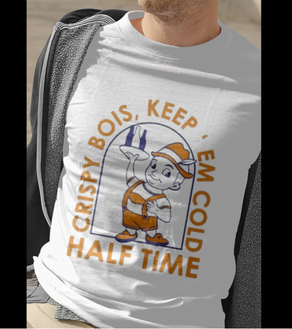 Crispy Bois Keep 'Em Cold Half Time Bartender Character T-Shirt