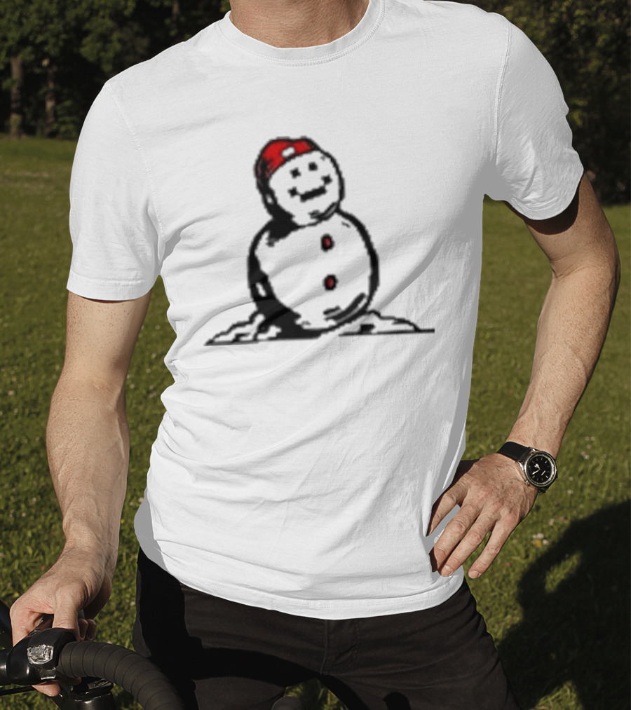 Quackity Snowman With Red Beanie T-Shirt