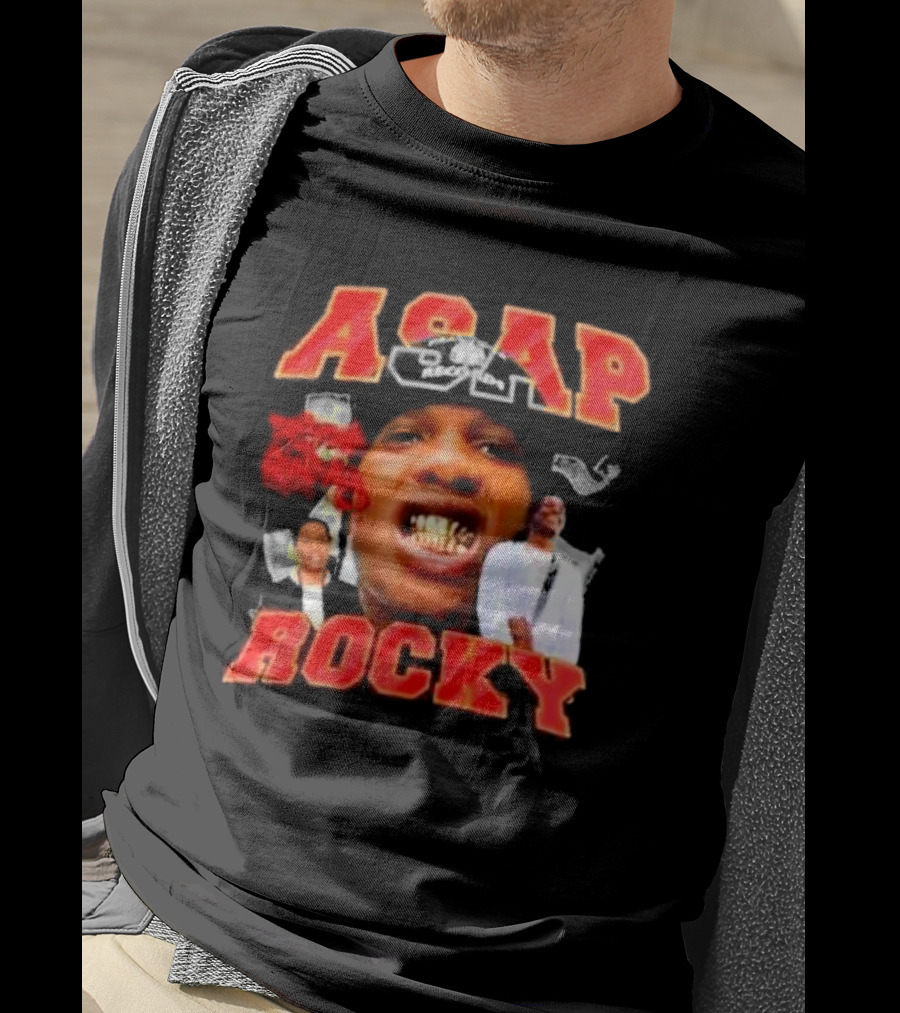 ASAP Rocky Urban Style Iconic Portrait Collage T-Shirt