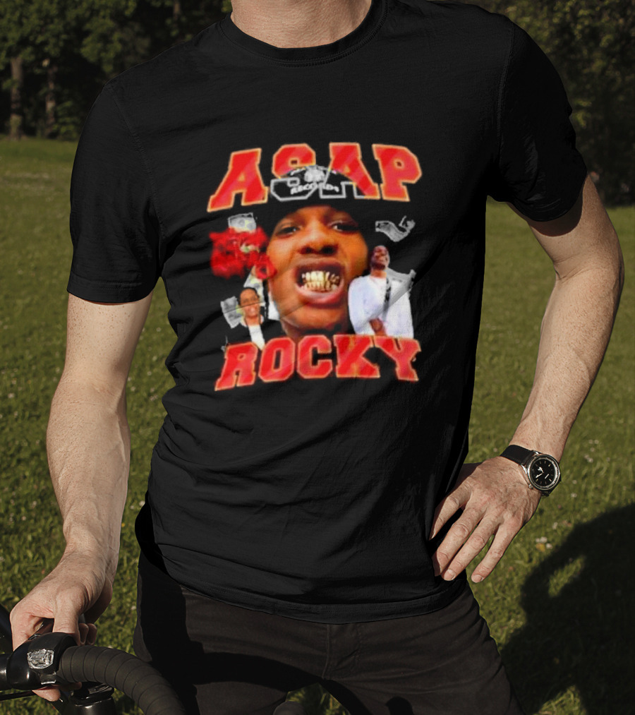 ASAP Rocky Urban Style Iconic Portrait Collage T-Shirt