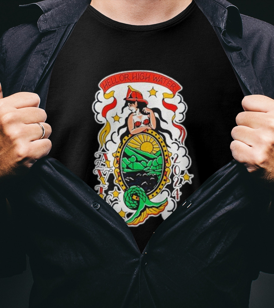 Hell Or High Water Mermaid Asheville T-Shirt