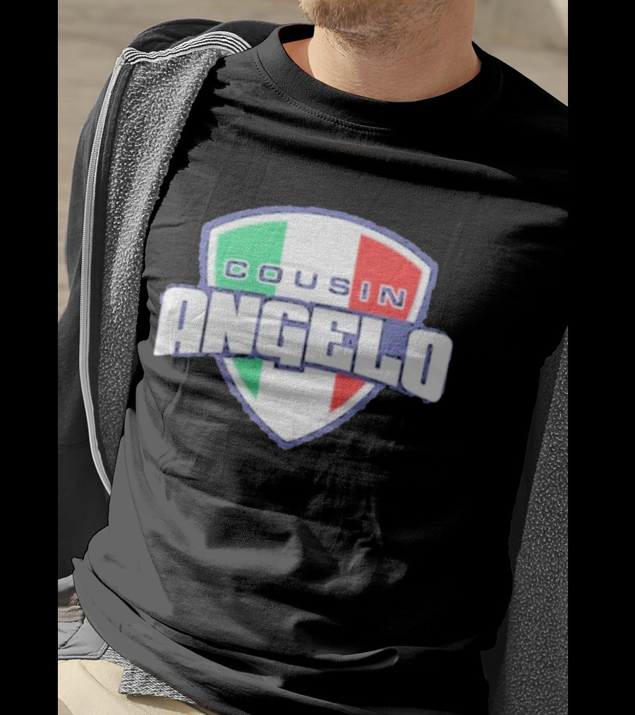 Cousin Angelo Italian Shield Tricolor T-Shirt