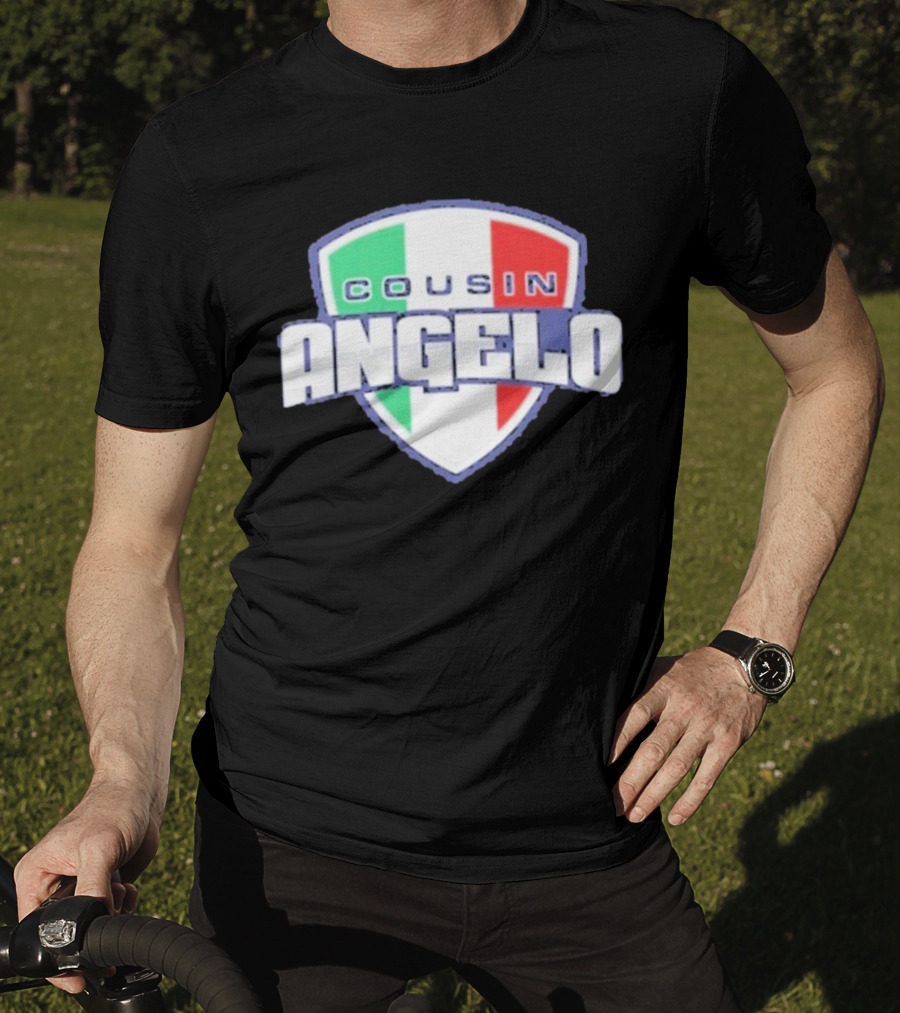 Cousin Angelo Italian Shield Tricolor T-Shirt