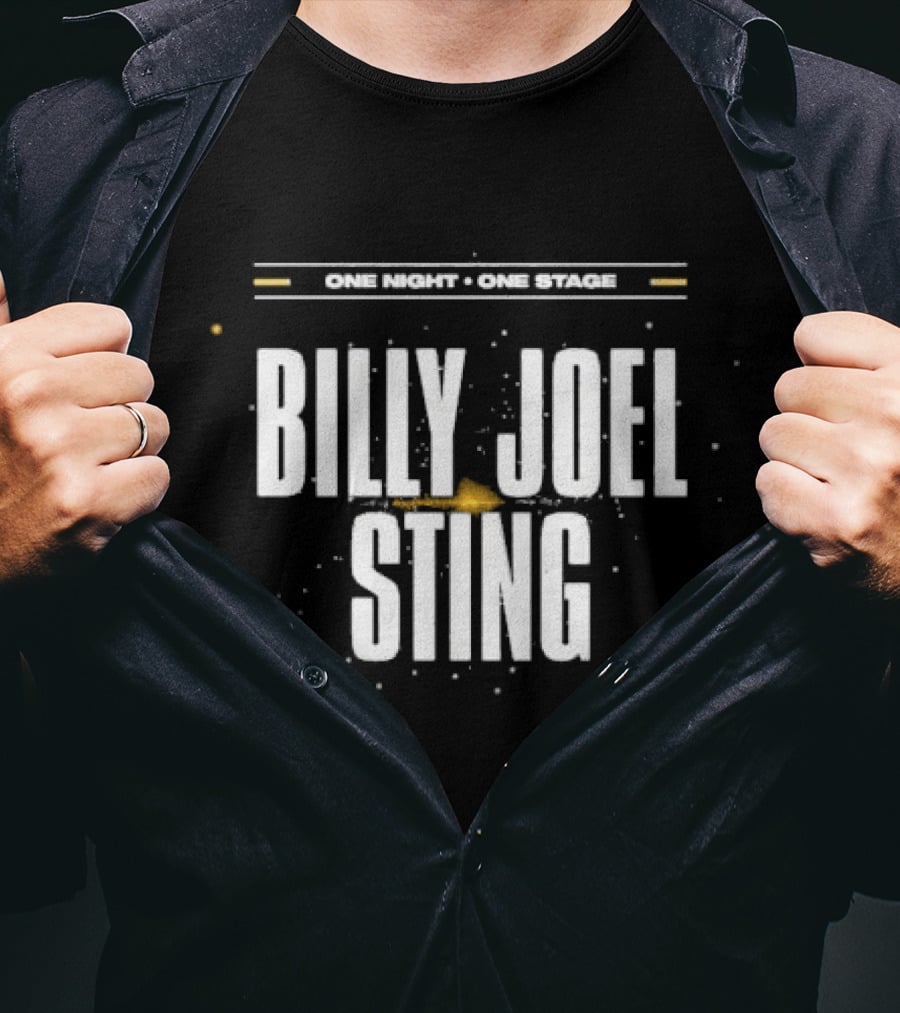 One Night One Stage Billy Joel Sting 2025 Tour T-Shirt