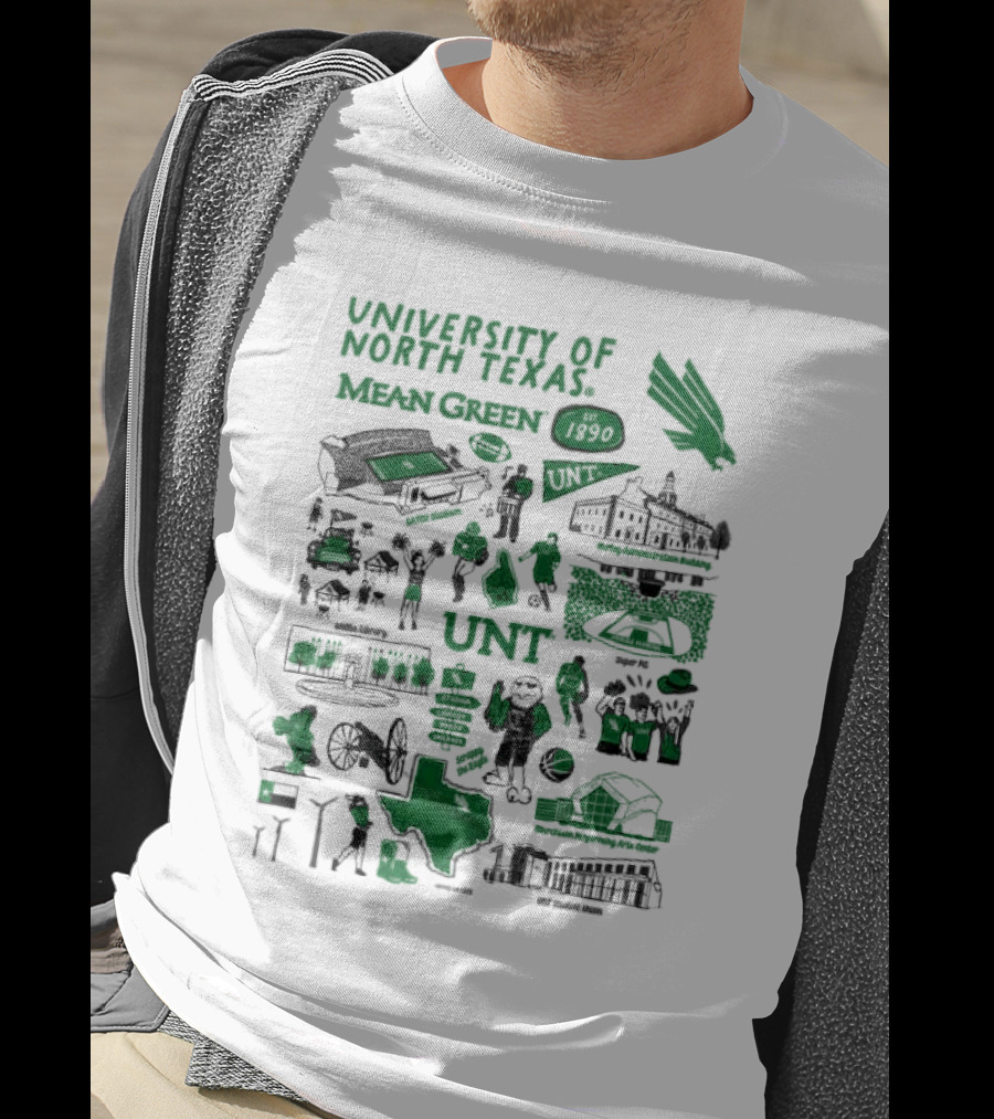 University Of North Texas Mean Green 1890 UNT Campus Montage Toddler T-Shirt