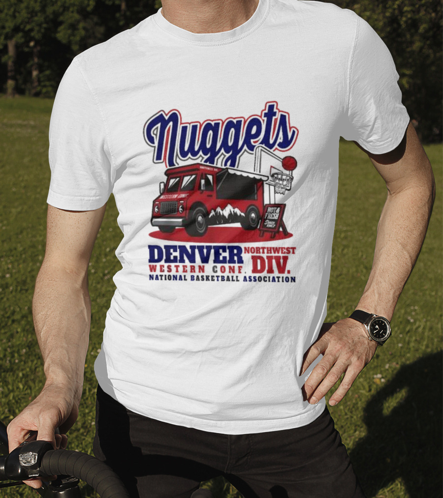 Nuggets Retro Food Truck Denver Northwest Division Western Conference National Basketball Association T-Shirt