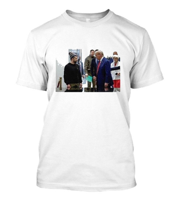 Zelensky Trump Encounter Excuse Me Which Way To The Lobby Down The Hall And To The Left T-Shirt