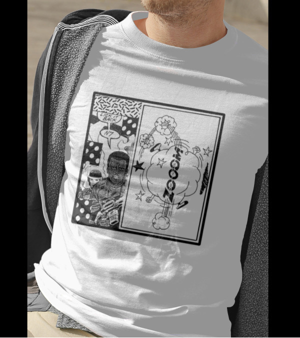 Zooom N7 Lick It Back Comic Art Panel T-Shirt