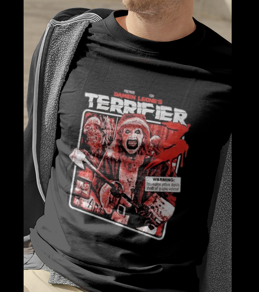 Prepare For Damien Leone's Terrifier 3 Warning Graphic Violence T-Shirt