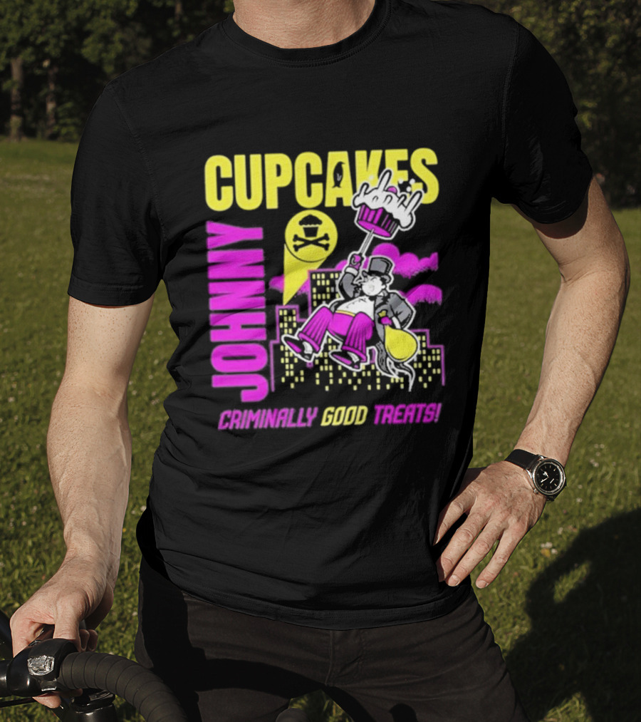 Johnny Cupcakes Criminally Good Treats Top Hat Cupcake City Adventure T-Shirt