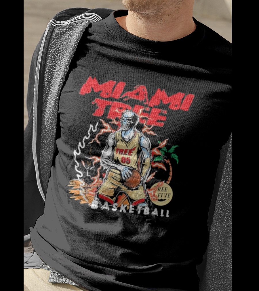 MIAMI TREE TREE 05 REE FIVE BASKETBALL T-Shirt